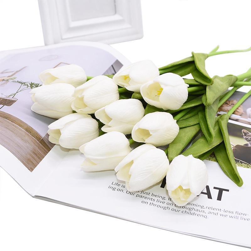 10-teiliges Set Kunstblumen Tulpen