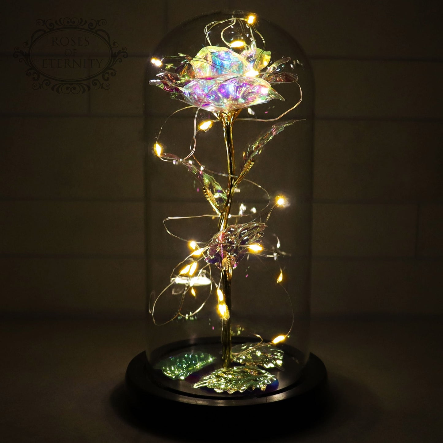 Roos | Goldene Rose im Glas
