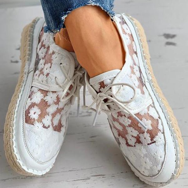 Orthopädisch stilvolle luftige Schuhe mit Blumendesign - Arabella
