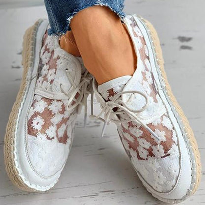 Orthopädisch stilvolle luftige Schuhe mit Blumendesign - Arabella