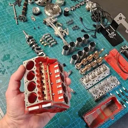 🎉Letzter Tag der Aktion 50% Rabatt 🔥 - Benzin OHV V8 Kleinblock Motor Modellkits
