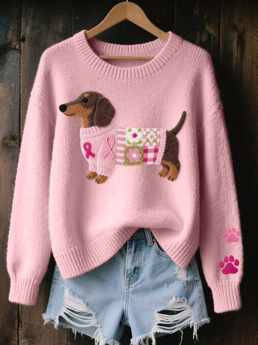 CLAIRE – WARMER PULLI MIT HUNDMOTIV