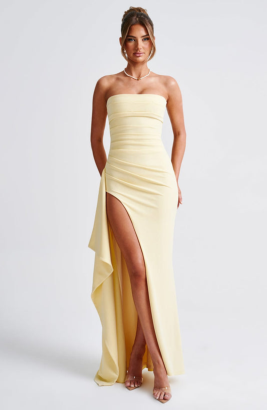 Willa | Maxikleid mit tiefem Schlitz