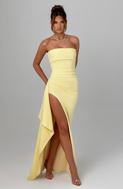 Willa | Maxikleid mit tiefem Schlitz