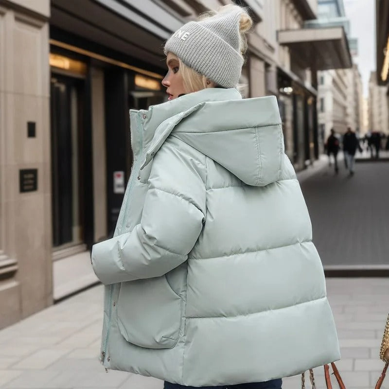 HerbstWärmer® | Stilvolle, wind- und wasserdichte Damen-Pufferjacke für kalte Tage