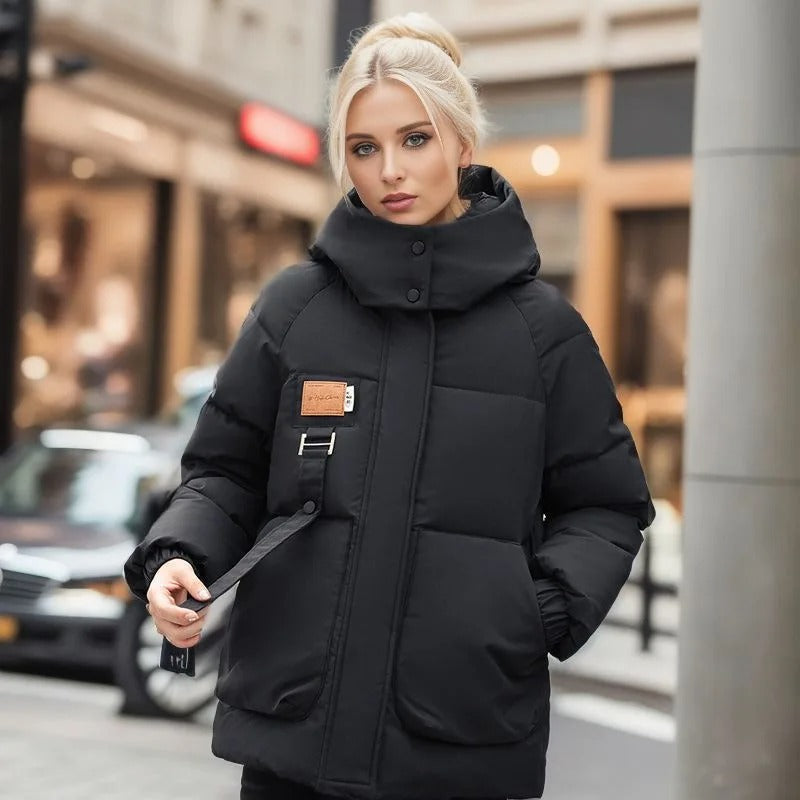 HerbstWärmer® | Stilvolle, wind- und wasserdichte Damen-Pufferjacke für kalte Tage