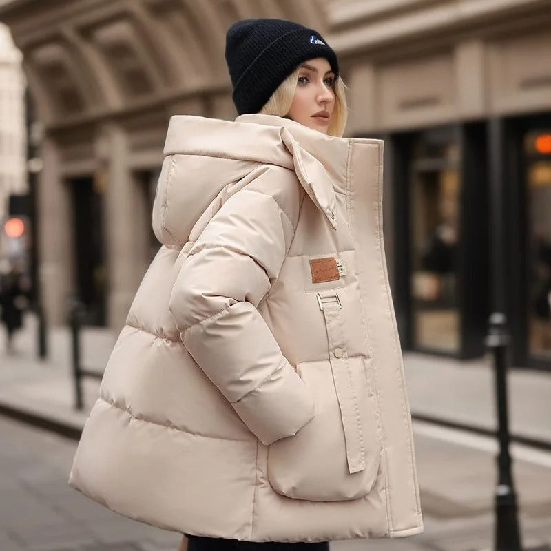 HerbstWärmer® | Stilvolle, wind- und wasserdichte Damen-Pufferjacke für kalte Tage