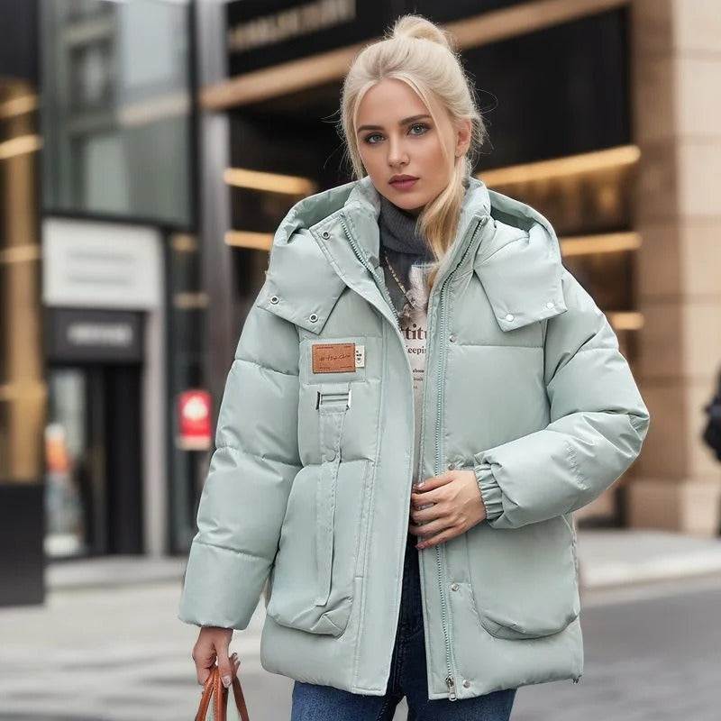 HerbstWärmer® | Stilvolle, wind- und wasserdichte Damen-Pufferjacke für kalte Tage
