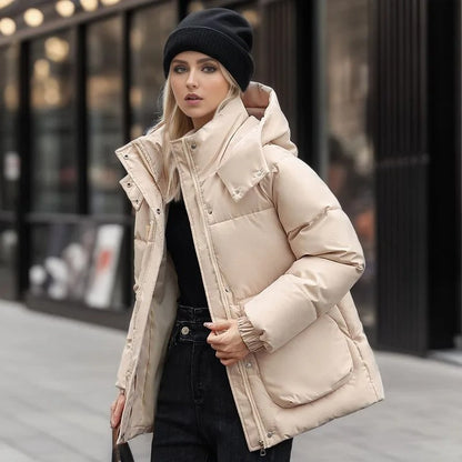 HerbstWärmer® | Stilvolle, wind- und wasserdichte Damen-Pufferjacke für kalte Tage