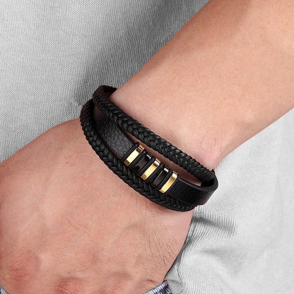 LederEleganz | Exklusive Herrenarmbänder aus echtem Leder für einen zeitlosen Look