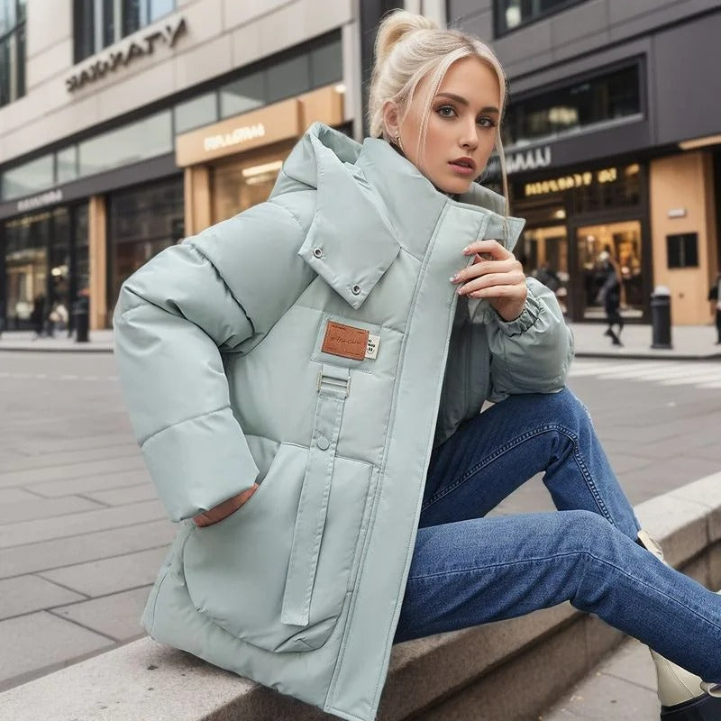 HerbstWärmer® | Stilvolle, wind- und wasserdichte Damen-Pufferjacke für kalte Tage