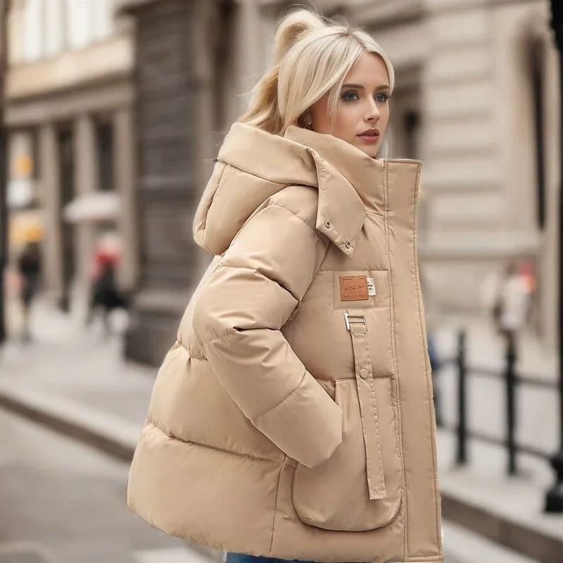HerbstWärmer® | Stilvolle, wind- und wasserdichte Damen-Pufferjacke für kalte Tage