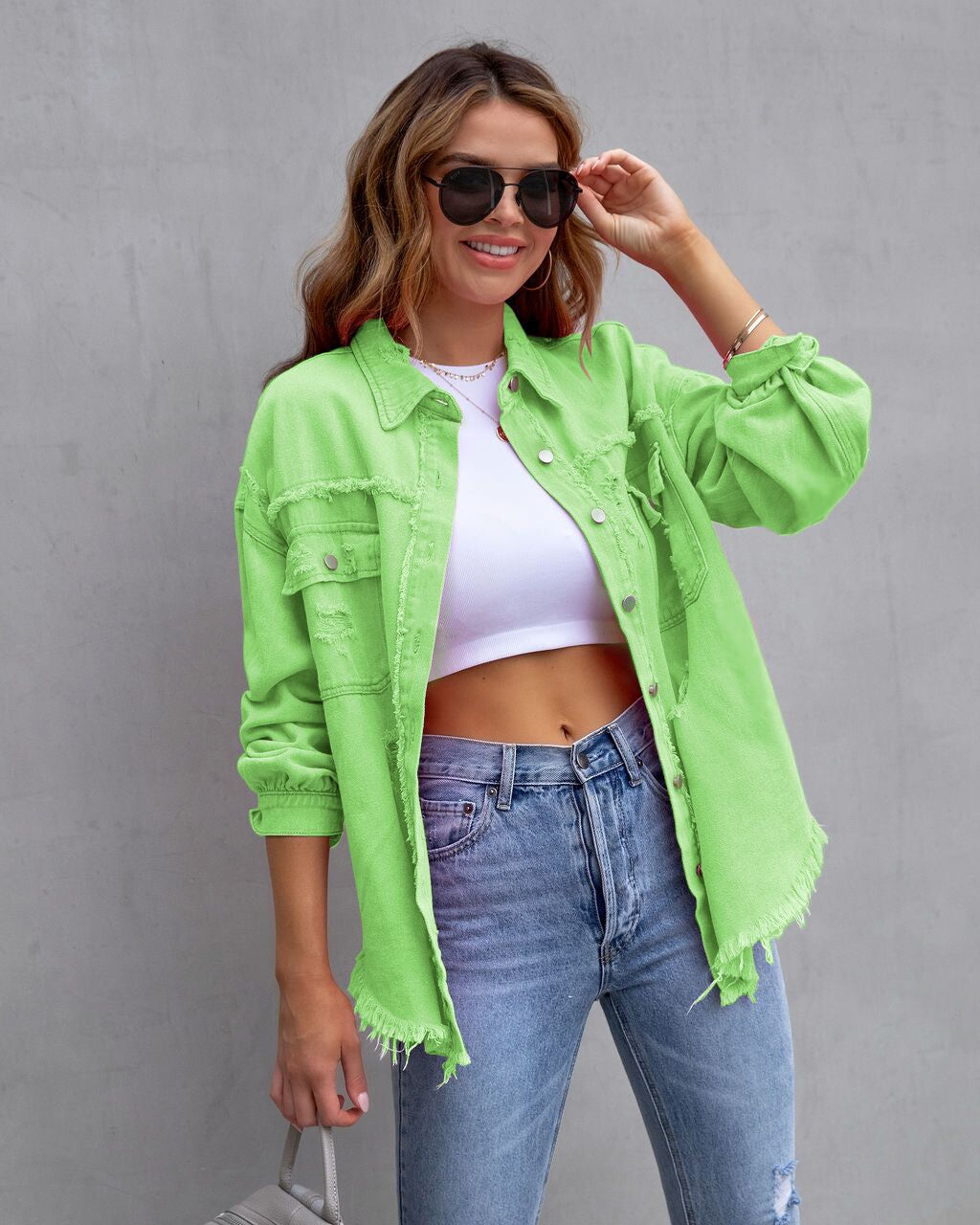 Sylvia Style | Elegante und vielseitige Damen Jeansjacke